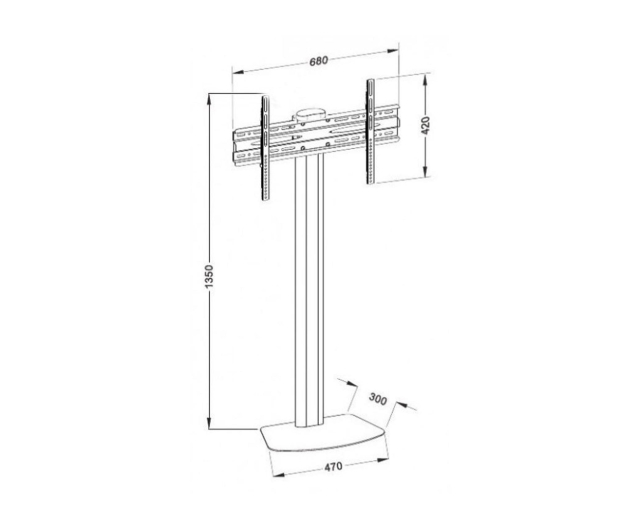 Techly Stojak podłogowy 32-55 cali 40kg przykręcany - 1584938 - zdjęcie 5
